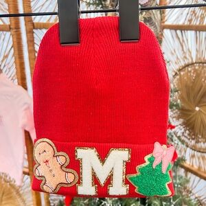 Christmas Chenille Patch Beanie
